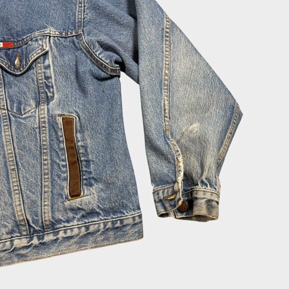 Vintage Texas Wear Denim Jacket Mens Large Corduroy Collar Western Trucker 90s - Picture 7 of 14